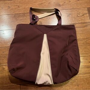 Stella & Dot Purse: Burgundy & Light Pink Tote Bag (Live, Work, Play Bag)